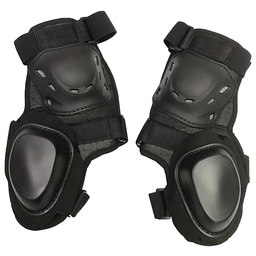 Ginocchiere Motociclistiche, Nero Regolabile Ginocchiera Pads Protettore, Ginocchiere Protezioni per Motocross Comode per Motocross Mountain Biking