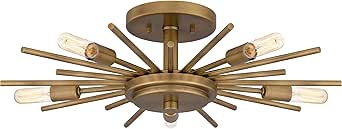 Quoizel Mesquite 5-Light Weathered Brass Semi-Flush Mount Light