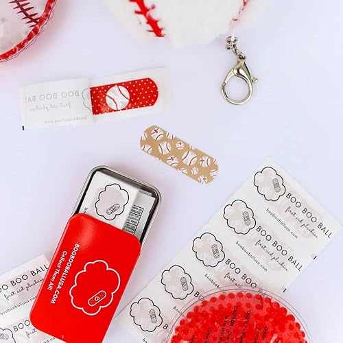 Miniatura 4 de Boo Boo Ball - Kit de primeros auxilios de béisbol  Mini kit de primeros auxilios incluye llavero  Kit de primeros auxilios de viaje  Pequeño