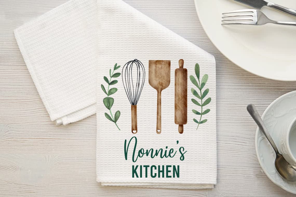 DiandDesignGift Nonnie's Tea Towel - Soft and Absorbent Kitchen Decor - Birthday Gift