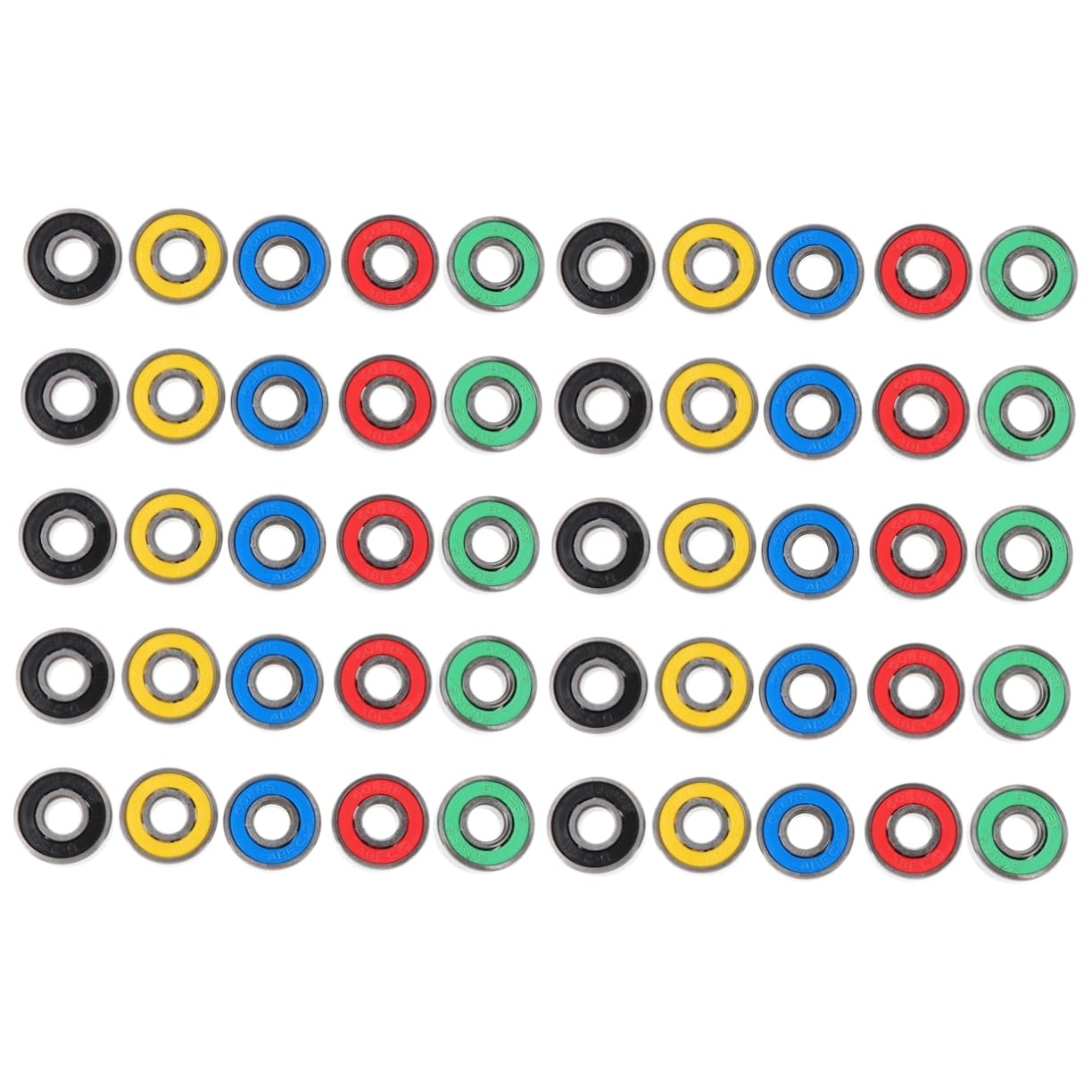 Abaodam 50Pcs Sliding Bearings for Skateboards and Inline Skates Durable High Precision with Performance for Various Applications