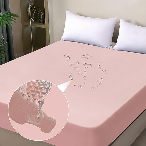 Protector de colchón tamaño individual, impermeable, transpirable, con bolsillo profundo que se adapta a hasta 18 pulgadas, funda de cama silenciosa