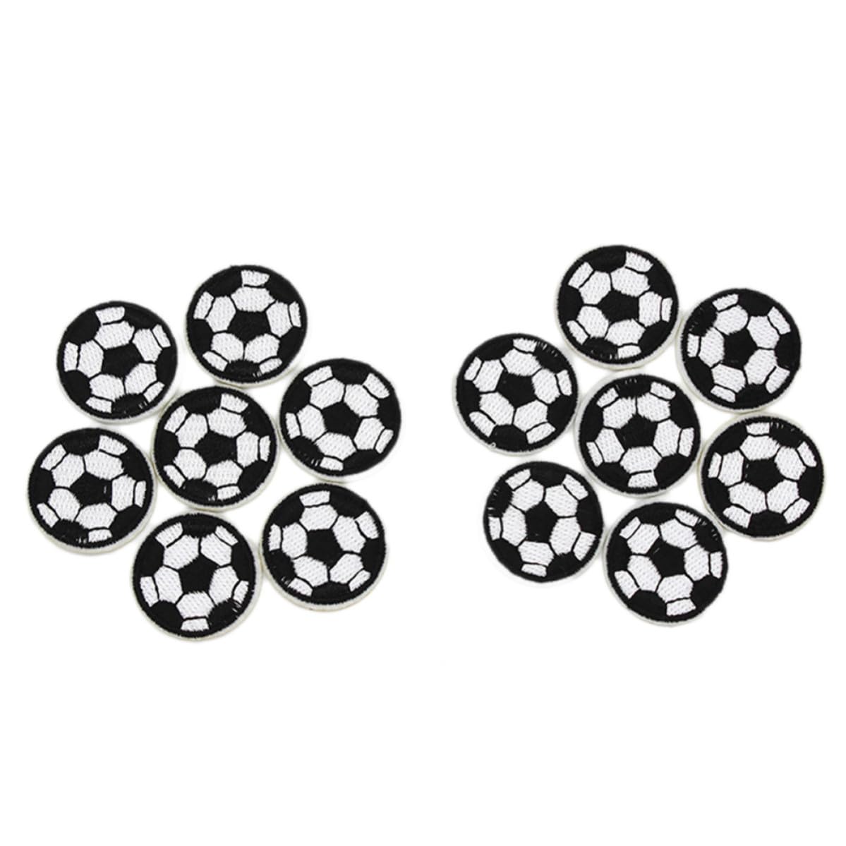 ABOOFAN 10piezas Parches Bordados de Fútbol con Pegamento Trasero para Coser o Planchar Aplicaciones Pequeñas para Ropa Mochilas Jeans Sombreros y Proyectos DIY