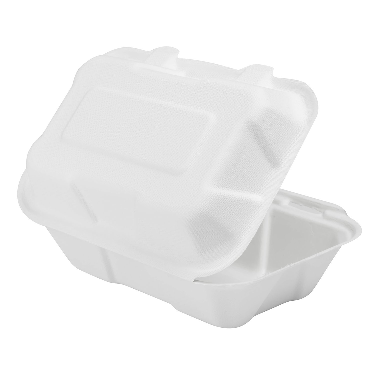 KARAT EARTH Contenedores de bagazo compostables sin PFAS de 9 x 6 pulgadas, KE-BHC96-1CFF, 200 unidades