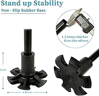 Vista 6 de Bastón plegable para hombres y mujeres mayores para el equilibrio, bastón plegable de pie, altura ajustable, antideslizante, de aleación ligera