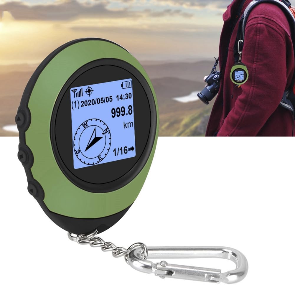 Navigatore Mini Satellite Portatili Coordinate GPS Ad Alta Precisione Coordinate di Altitudine della Bussola Localizzatore per Escursioni per Escursioni per Escursioni per Escursioni Green