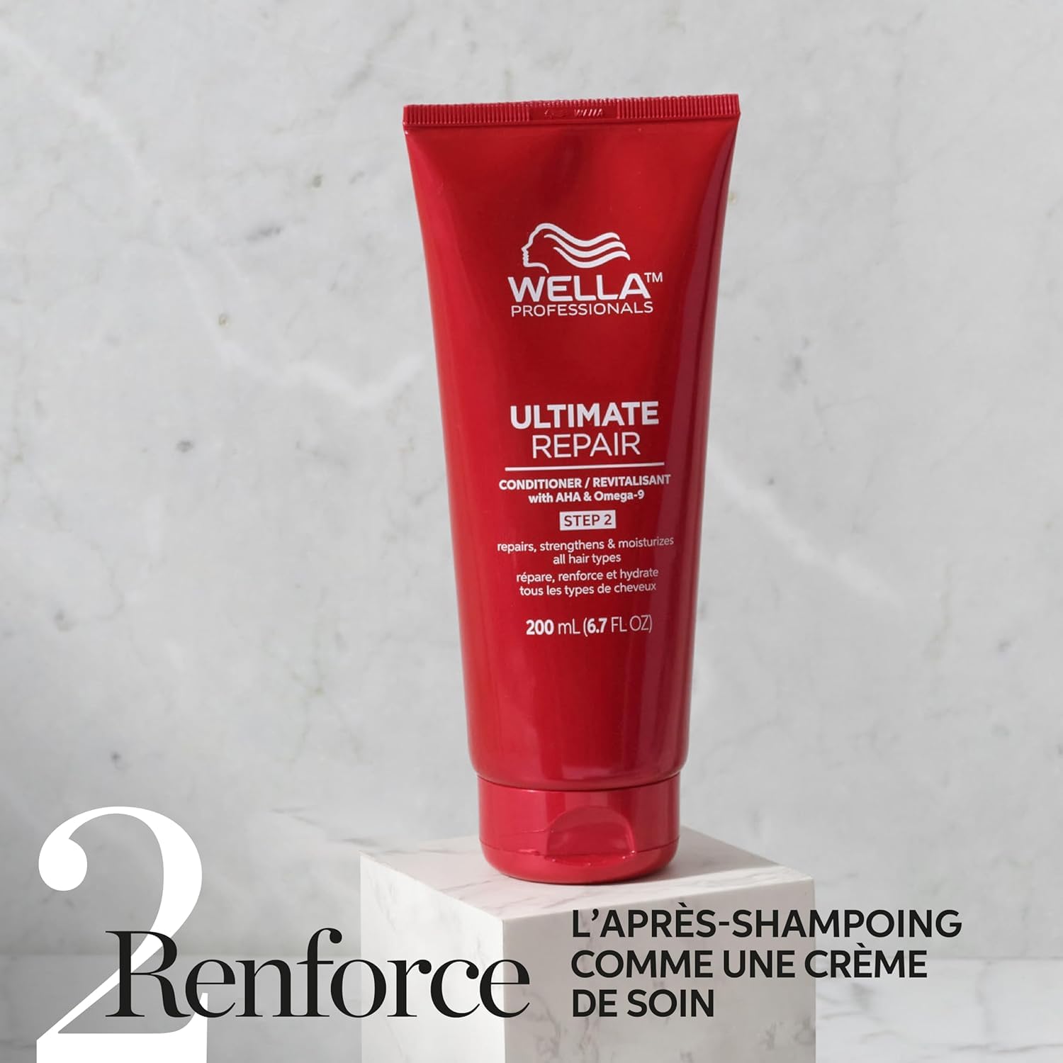 Wella Professionals Ultimate Repair Shampoing léger pour cheveux abîmés, Après-shampoing nourrissant et Soin Protecteur sans Rinçage, Protection contre tous les types de dommages - 1L + 500ml + 140ml