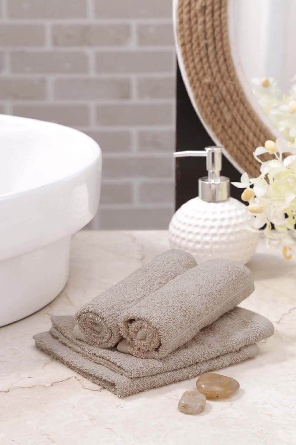 AVI LivingCotton Dino Kids Face Towel| Pack of 4| GSM 500| Size: 12"x12"|Pure Cotton Soft Absorbent Sensitive Skin Friendly| Color: Green & Blue