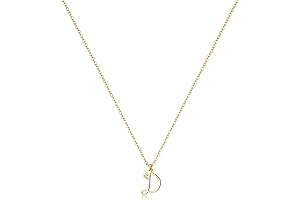 Personalized 14k Gold Letter Necklace: Unique Monogram Charm