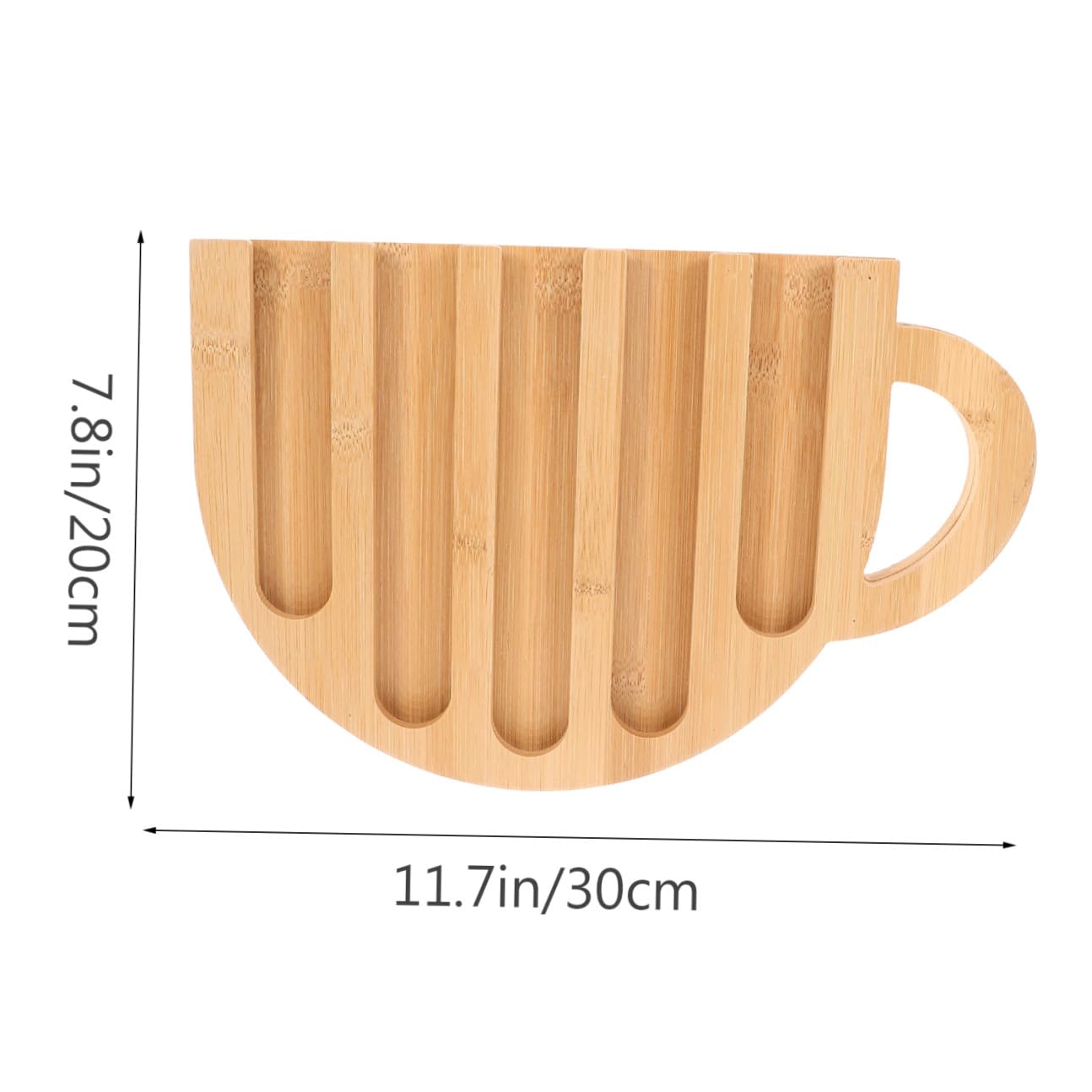 Estante de Madera Beige Diseño Vertical en Forma de Taza para Almacenar Cápsulas de Café, Soporte Innovador y Fiable para Uso en Casa o Tienda