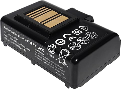 3800mAh 7.4V Replacement Battery for Zebra Printer ZQ520 ZQ521 QLN320 QLN220 QLn220HC ZR628 ZR638 ZR658 ZR668 ZQ610 ZQ620 ZQ500 ZQ510 QLn320HCn 28.12Wh