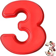 YXHZVON Stampo Torta Numero 3, Stampi con Forme Particolari in Silicone, Grande Stampo per 3D Torta, Stampi Numeri Grandi per Compleanno Matrimonio Feste