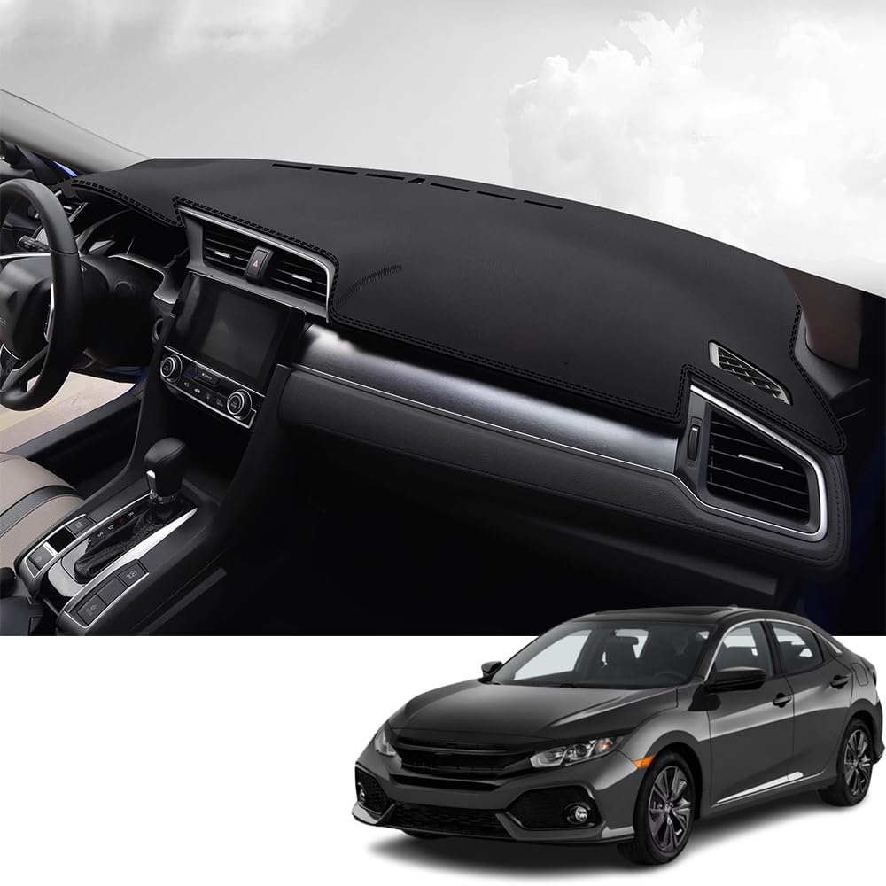Bmolpt Leather Dashboard Cover for Honda Civic (2016–2021)