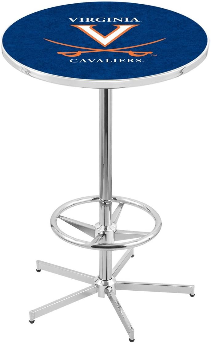 HBS L216-42" Chrome Virginia Pub Table by Holland Bar Stool Co.