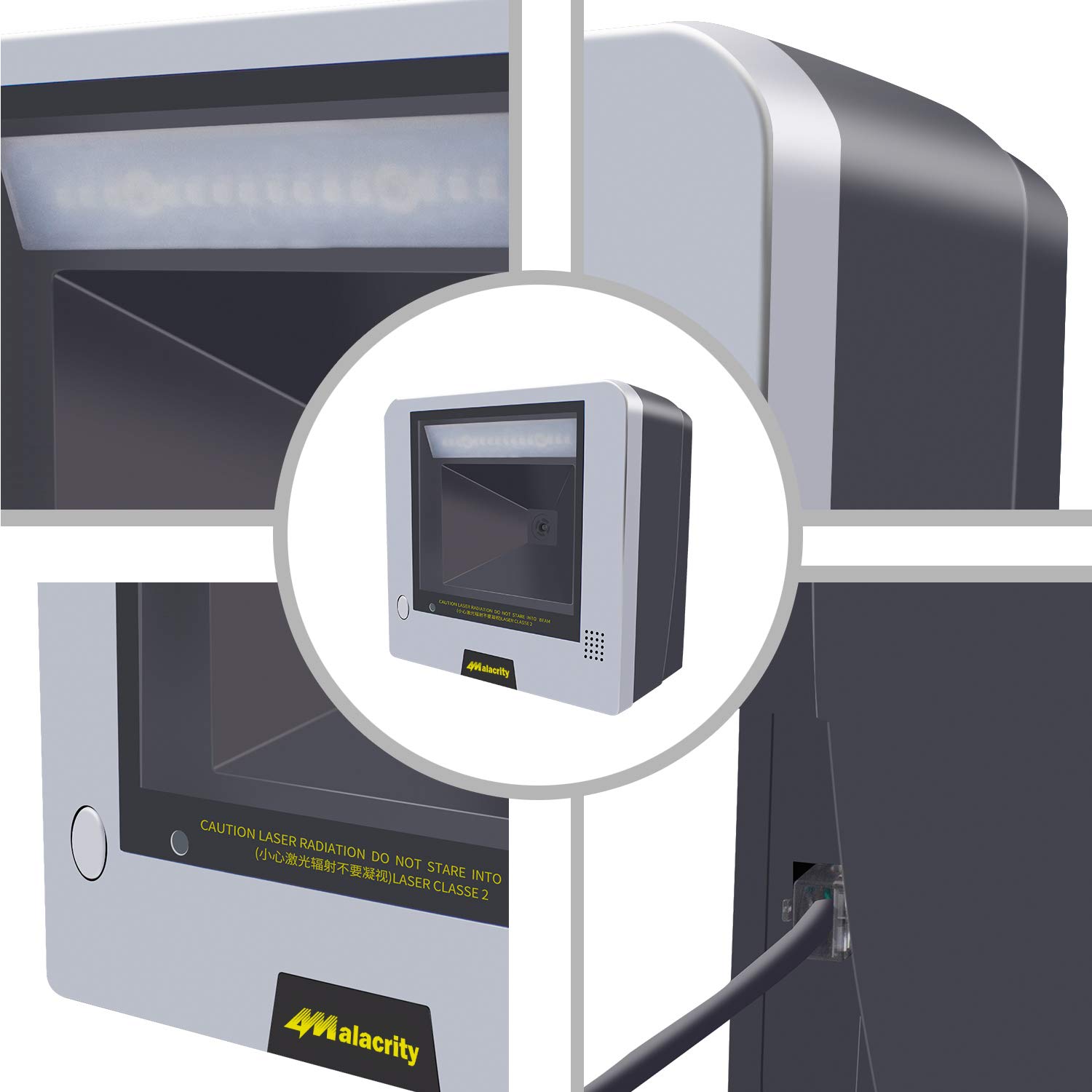 Buy Alacrity 2D 1D Desktop Barcode Scanner,Omnidirectional Hands Free