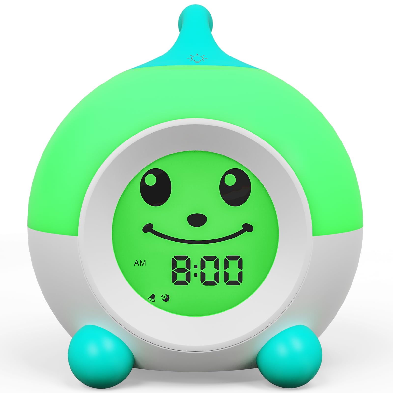 iHoo Reloj Despertador para niños, Reloj de Entrenamiento para Dormir para pequeños con Emoji, Reloj de luz Nocturna para Dormitorio Infantil