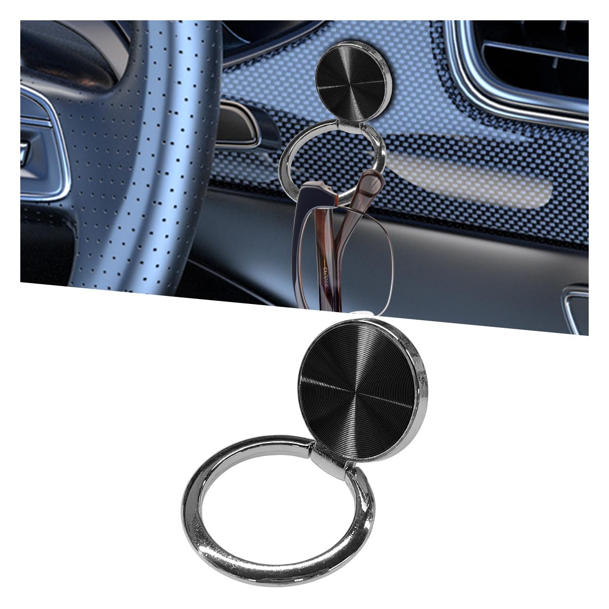 Sunglass Holder for Car Dash Metal Auto Dashboard Eyeglass Holder Hook Universal Vehicle Interior Hanger Accessories for Car