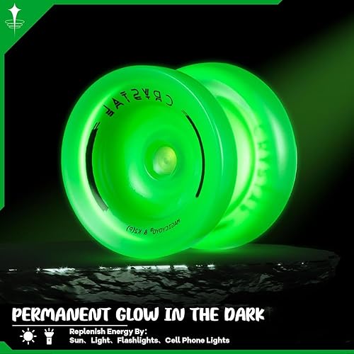 Miniatura 5 de MAGICYOYO Yoyo profesional de giro de dedo, truco de doble propósito, Yoyo Yo sensible y no responde para todos los niveles + 12 cuerdas de repuesto