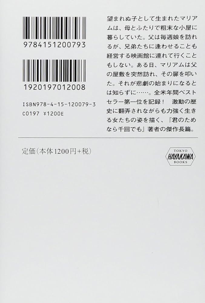 Amazon.co.jp: 千の輝く太陽 (ハヤカワepi文庫 ホ 1-3