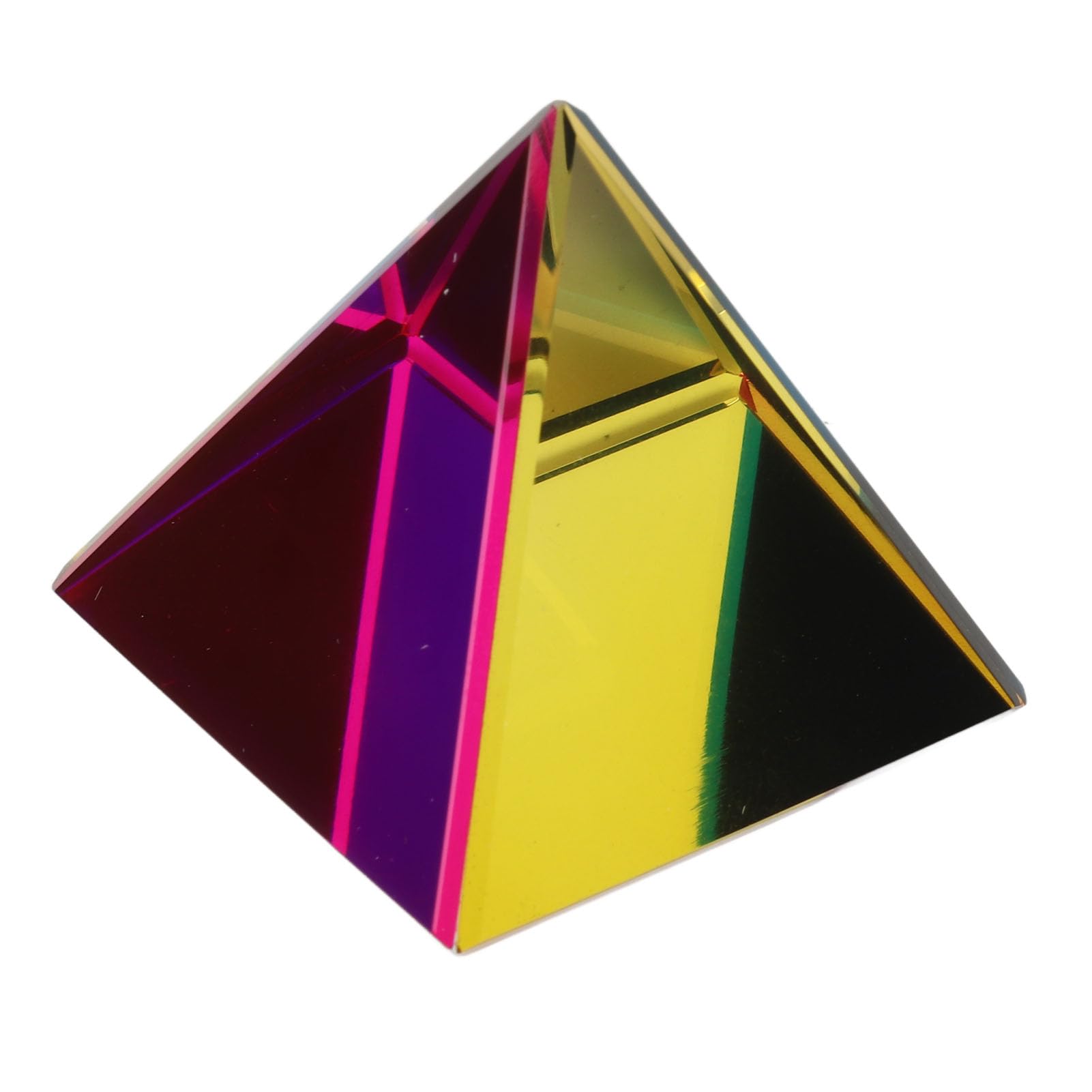 Pyramid Iride Glass Suncatcher Color Prism for Meditation Dcor & Photography 60mm (60MM)