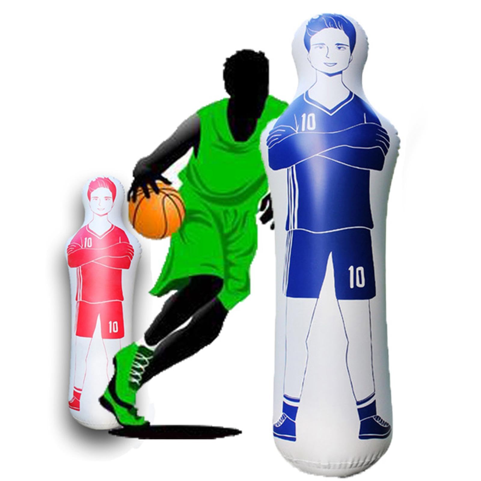 Multifunktions Aufblasbarer Schnuller Schnuller Tackling Dummies Trainingsgeräte Blau 160cm