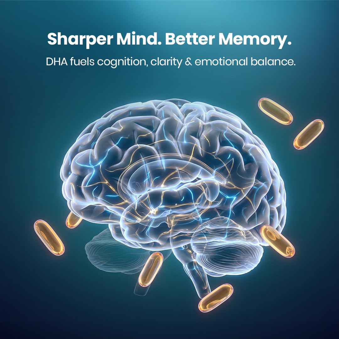 WOW Life Science Omega‑3 6X Strength Fish Oil Softgel Capsules | 2800 mg Fish Oil with 1120 mg EPA & 840 mg DHA | Supports Heart, Brain & Joint Health | Sourced from Sardines & Anchovies | 30 Softgel Capsules 2