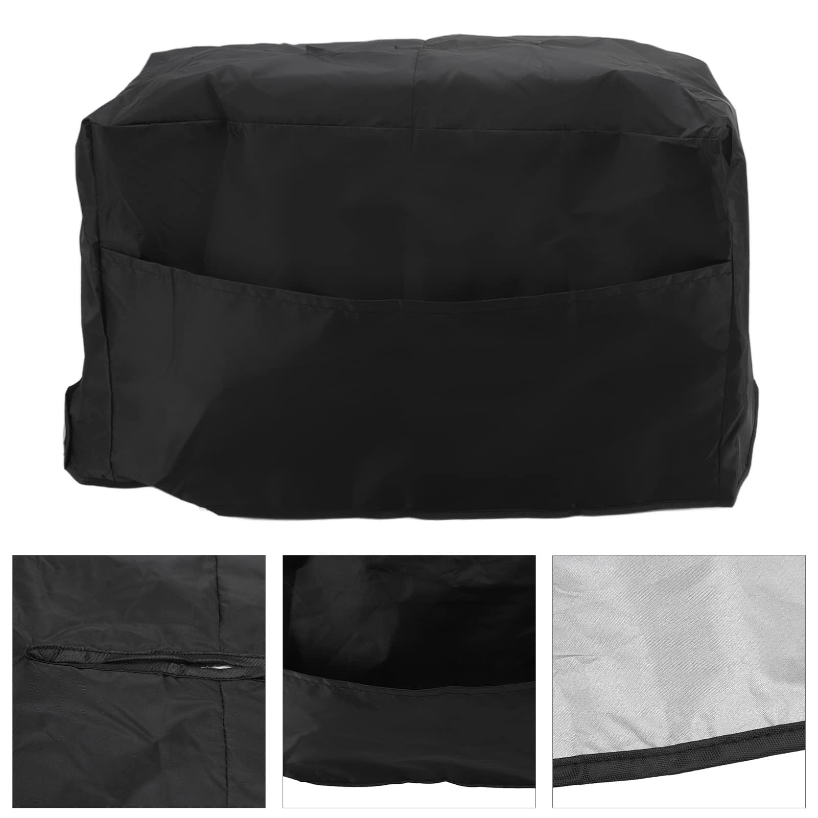 Wasserdichte MIG-Schweißgeräteabdeckung, 190T Versilberter Polyester-Taft, UV-beständige Schutzhülle für Schweißmaschinen, Schwarz