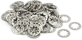 New Lon0167 10mm Inner Dia Stainless Steel Internal Tooth Lock Washer Silver Tone 100pcs(10mm Innendurchmesser Edelstahl Interne Zahnscheibe Silber Ton 100stk