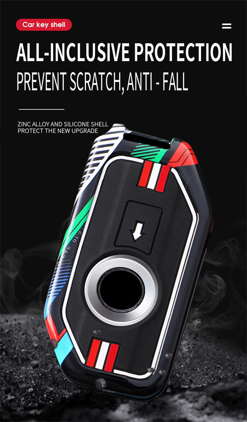 ontto Custodia protettiva per chiave elettronica in TPU per BMW F750GS K1600B R1200GS LC 750GT F850, morbida e resistente, colore verde