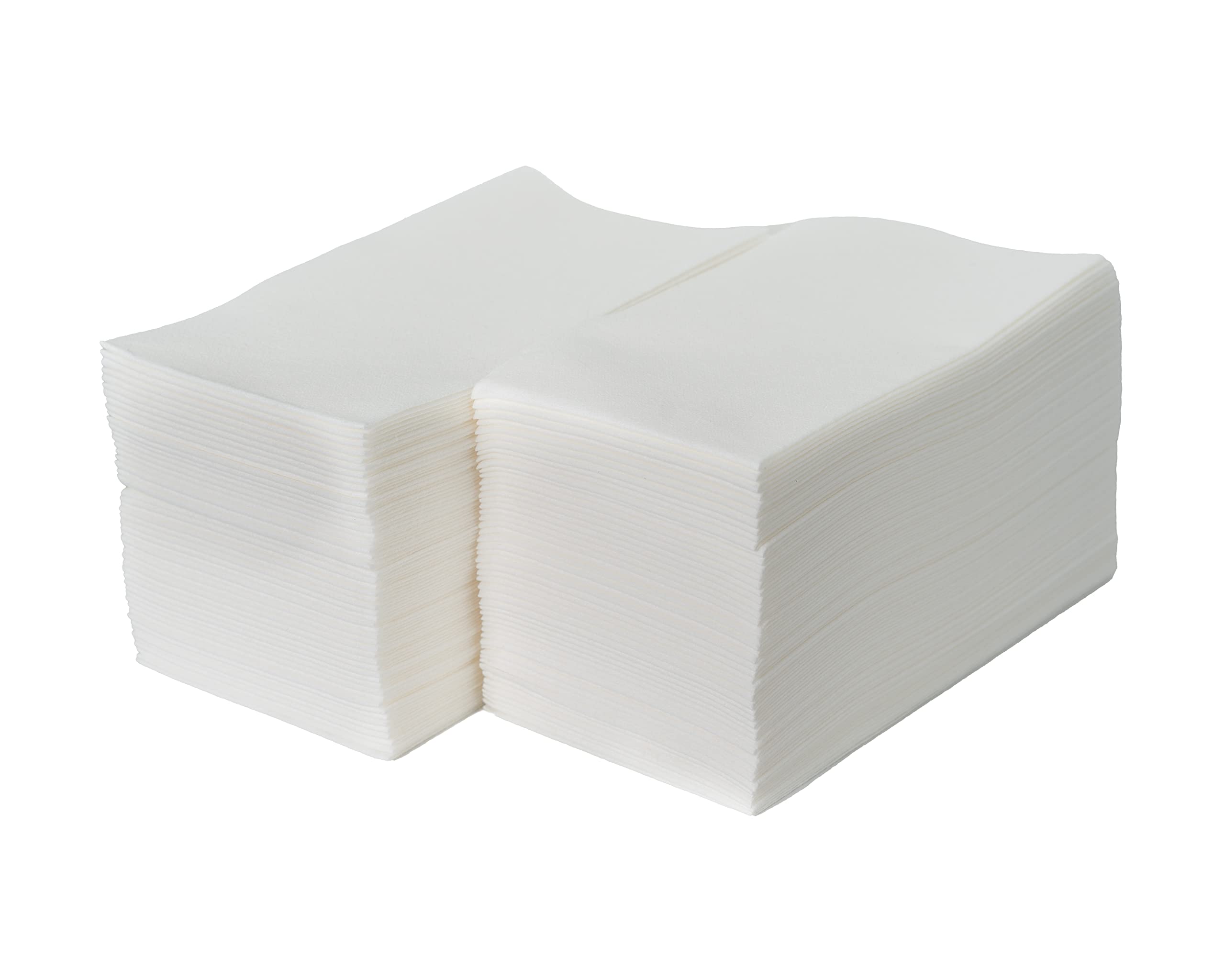 Linen Feel Napkins - Dinner Napkins Disposable- Cocktail Napkins - Disposable Hand Towels for Bathroom, Home, Kitchen, Dinner Party, Wedding, Special Event - 200 count - White
