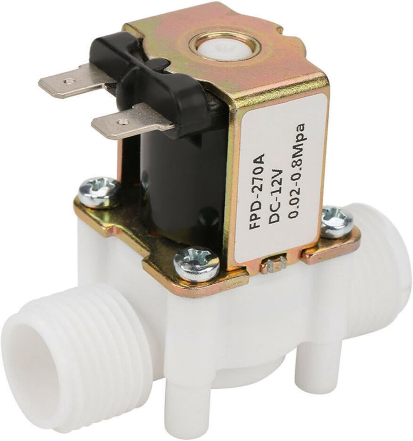 Aprilsunnyzone Pressure Water Inlet Valve Washing Inlet Valve Machine Parts FPD-270A Solenoid Valve 8W 0.6A 4 Points Normally Closed Inlet Valve