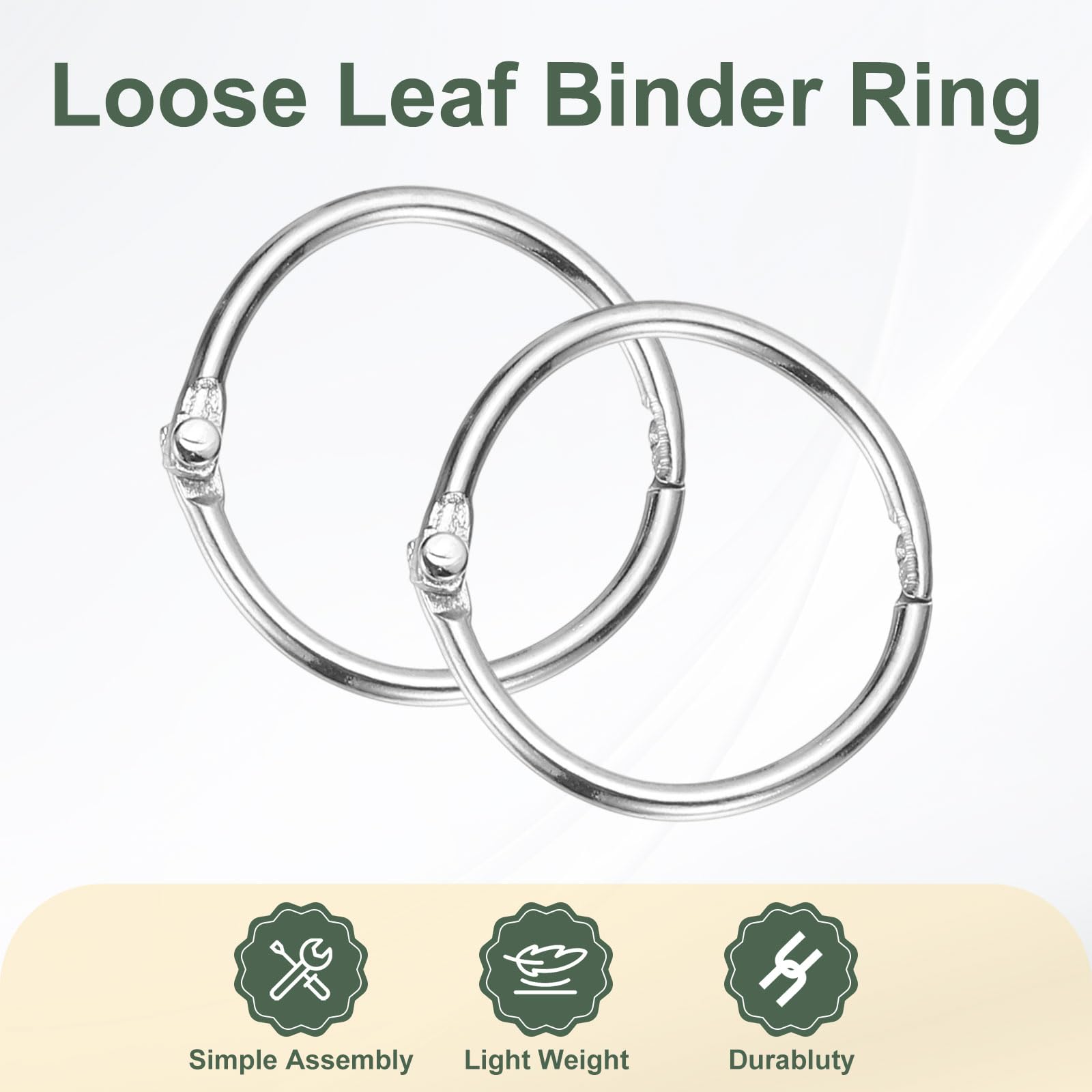 PATIKIL 1" x 1.18" Loose Leaf Binder Rings - Image 3