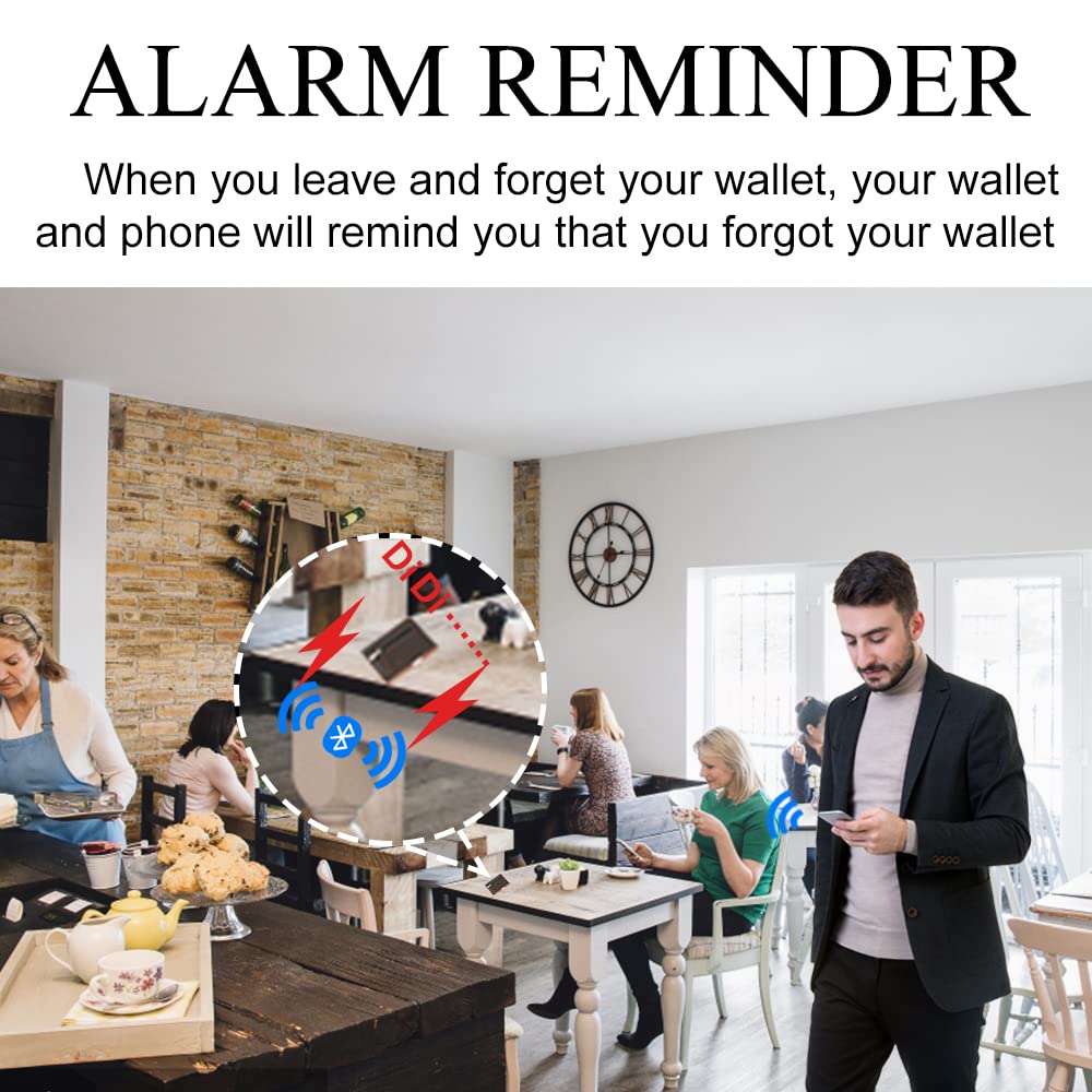 Trackable Wallet for Men Minimalist Slim Thin Anti-Lost Mens Bluetooth Wallet Tracker & Finder Credit Card Gift Box…