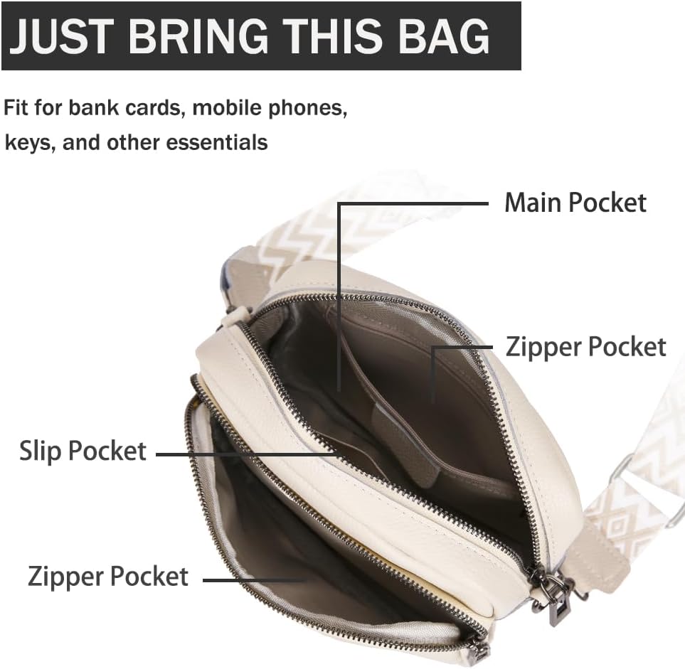 VODIU Crossbody Bags for Women Purses Handbags Leather Shoulder Bag with Guitar Strap Cross Body Bag for Woman Trendy Purse - Image 5