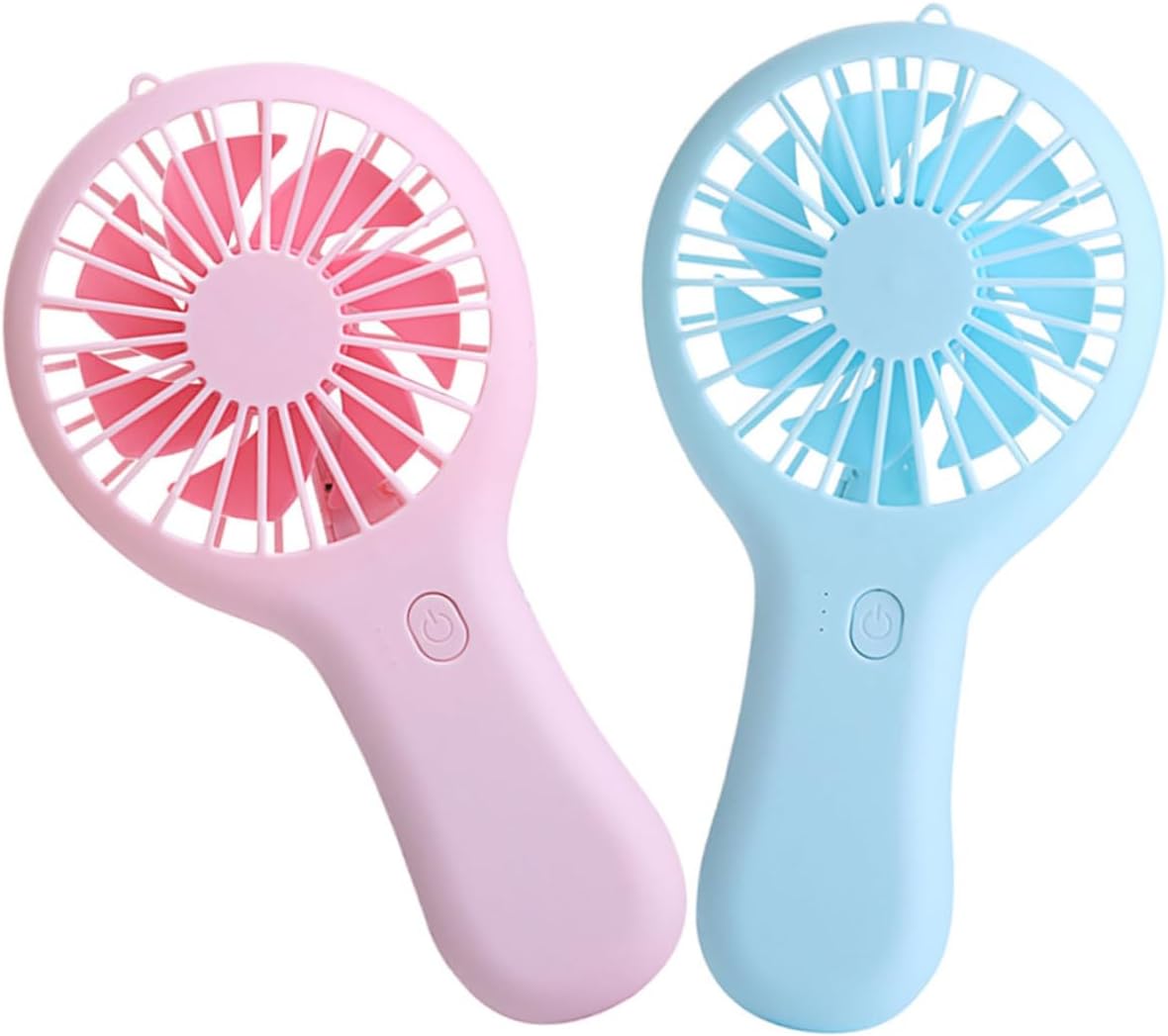 Zerodeko 4sets Powerful Small Hand Fanabs Material 3-speedadjustable for Indoor Outdoor Office Travel 2pcs*4