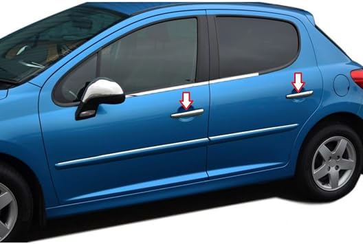 EBAL OTO AKSESUAR Krom Kap  Kolu 4 kap  2006  zeri P.  elik Peugeot 207 ile uyumlu
