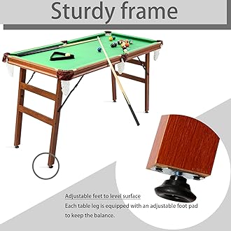 HLC Foldable Game Tables for Family Fun, Space-Saving Entertainment Center for Kids & Adults