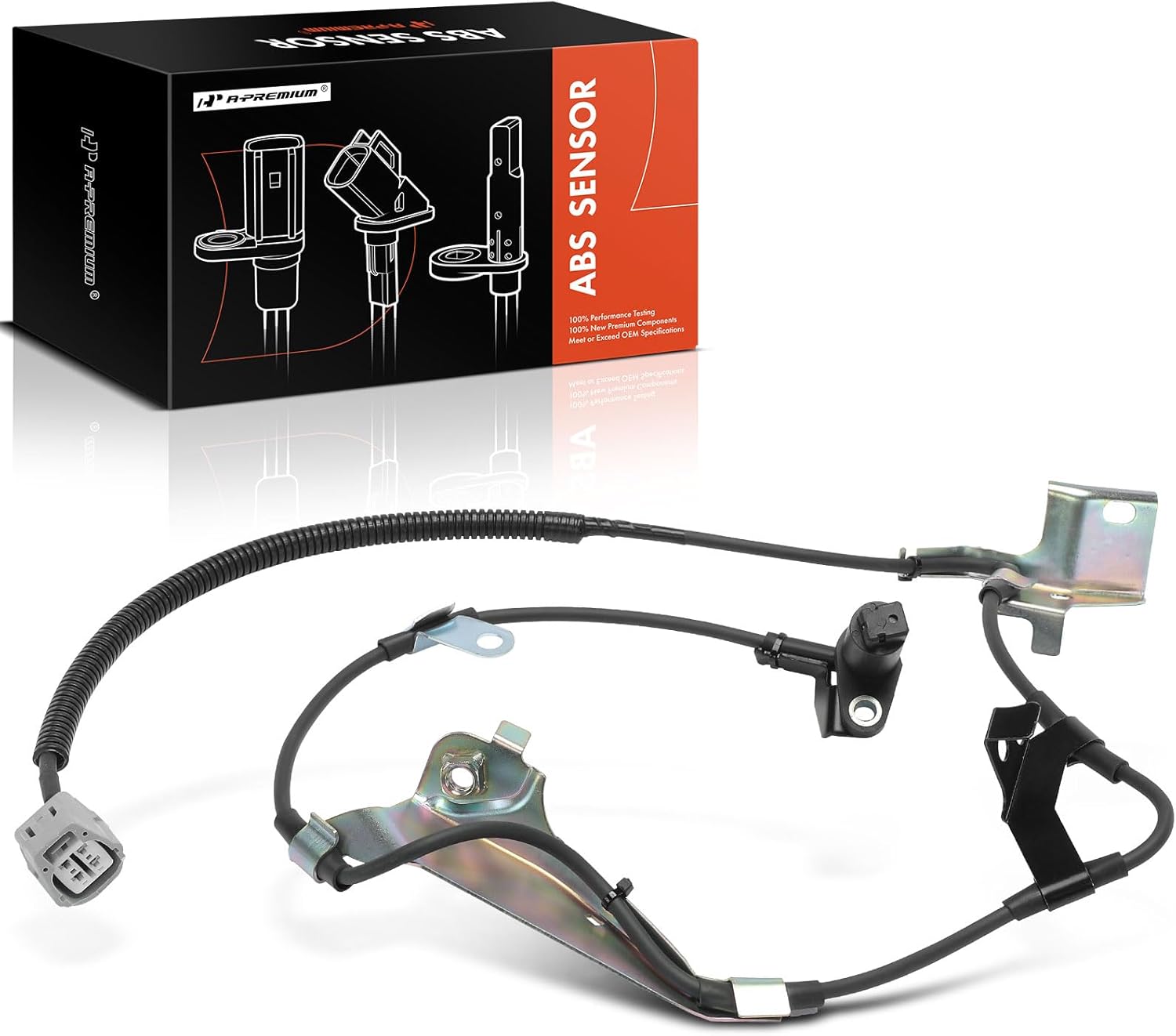 A-Premium ABS Wheel Speed Sensor Compatible with Toyota & Lexus Models - Land Cruiser 1998-2007, LX470 1998-2007, 4.7L - Front Left Driver Side, Replace# 8954360010, 412W1128