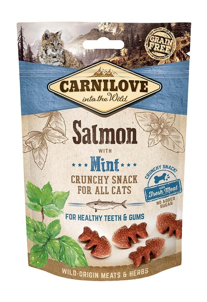 Carnilove Feline Crunchy Snack Salmon Mint Box 10 x 50 g 500 g