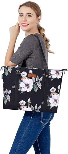 Miniatura 6 de MOSISO Bolsa de mano con puerto USB para laptop 17-173 pulgadas con asa superior ajustable bolsa para laptop para mujer bolsa de hombro de viaje de