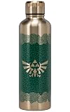 Paladone Tears of The Kingdom - Botella de agua de metal con licencia oficial de Zelda, decoración y regalo para fanáticos de los jugadores, accesorio de escritorio para todas las edades, vasos de