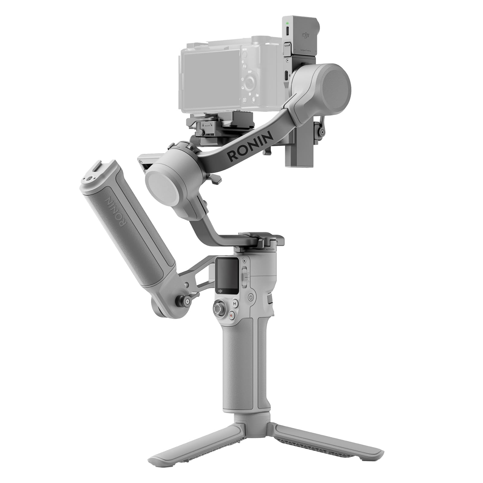 DJI RS 4 Mini Combo, stabilisateur de nacelle pour caméra Canon/Sony/Panasonic/Nikon/Fujifilm, Verrouillage Automatique des Axes, Charge utile de 2 kg, nacelle de caméra, poignée de malette