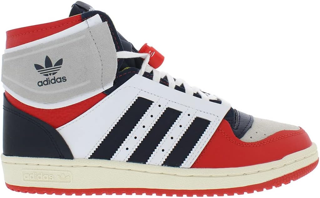 adidas Top Ten De Mens Shoes Size 10, Color: White/Navy/Red