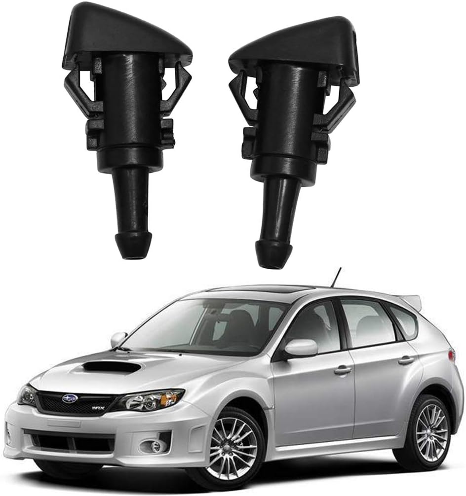 Fit for 2008-2014 Subaru Impreza Washer Nozzle, Front Windshield Washer Nozzle Wiper Spray Jet Kit Fit for Subaru Impreza, WRX, STi (2008-2014) - Replaces OEM # 86636FG051, 86636FG050-2 Pack