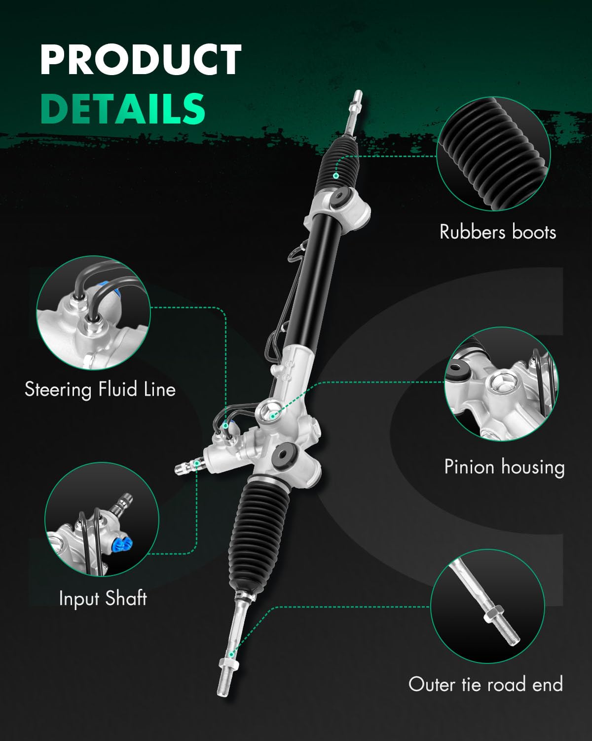 アクセサリー me0821 33400 Amazon.com: SCITOO Power Steering Rack and Pinion Complete