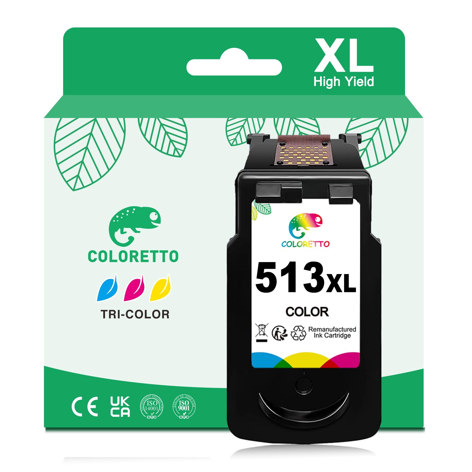 COLORETTO 513XL Ersatz-Tintenpatrone Für Canon – Wiederaufbereitet, Große Reichweite, Für Pixma & MAXIFY Drucker