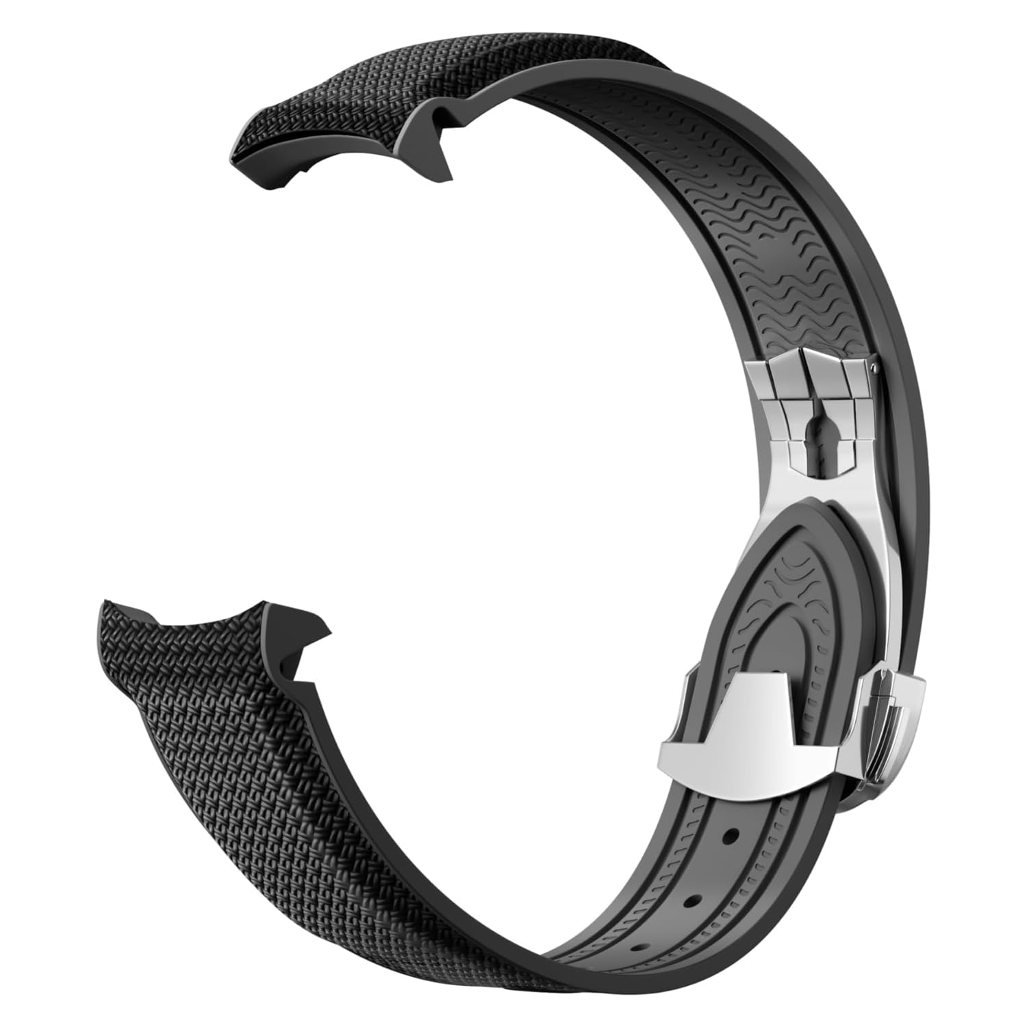 [Jumpsunfun] 20mm 時計バンド for Omega X Swatch Speedmaster MoonSwatch オメガとスウォッチ スピードマスター ムーンスウォッチ用 シリコン時計ベルト Dバックル ブラック