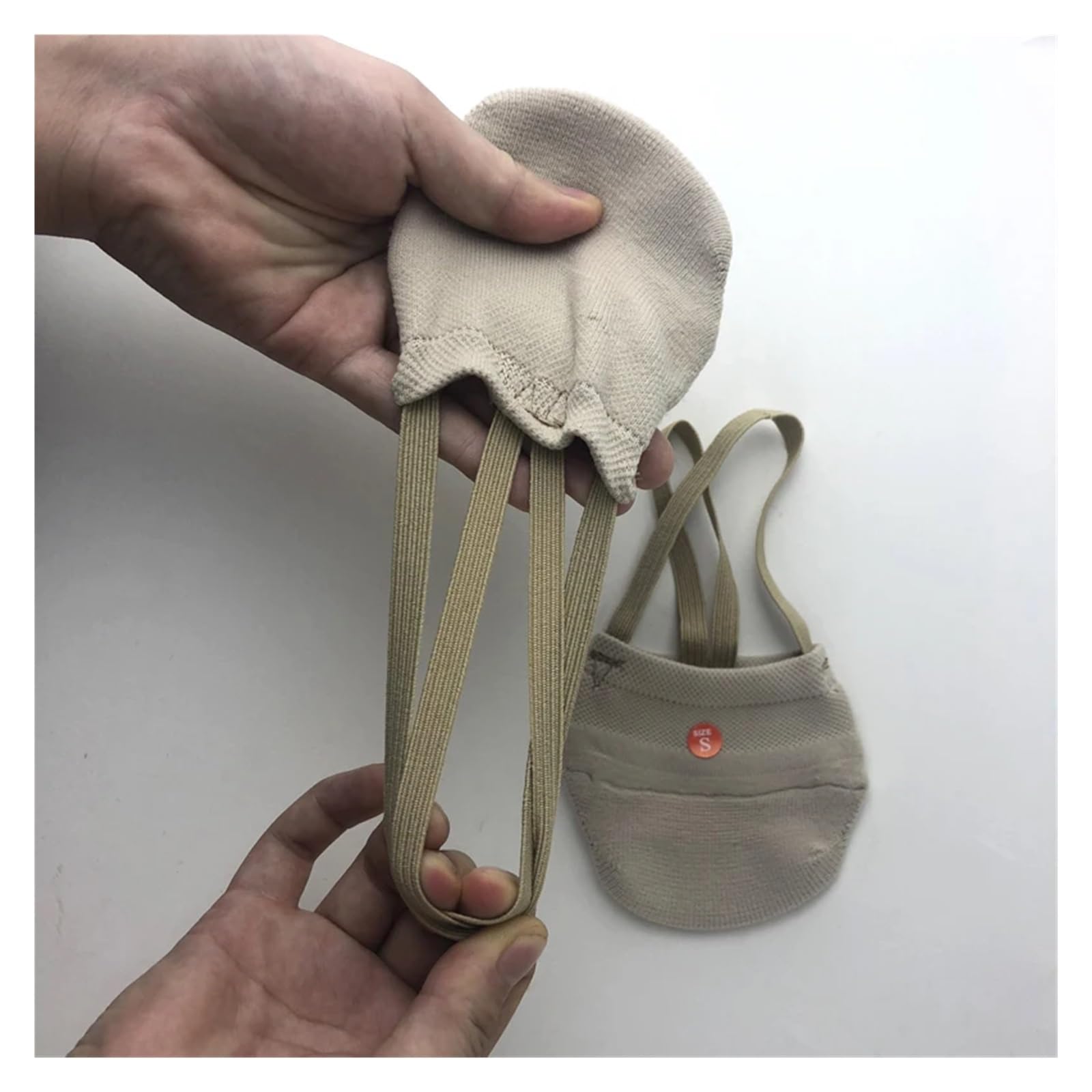 10 Piezas de Zapatos Gimnasia rítmica, Calcetines Suaves Media caña Punto, Suela competición, Baile con protección Piel elástica
