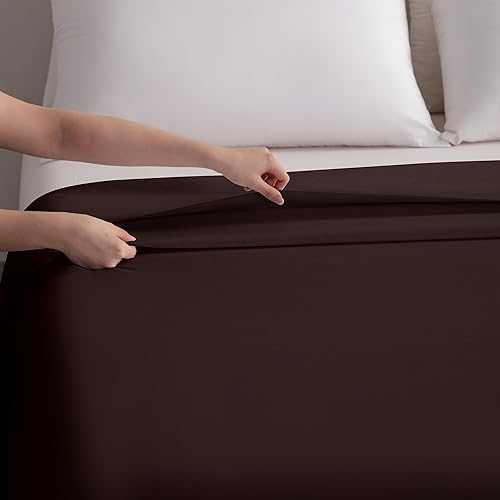 Vista 12 de BEDSUM Sábana encimera de microfibra tamaño individual, de lujo, 1800 hilos, resistente a las arrugas y a la decoloración, color blanco