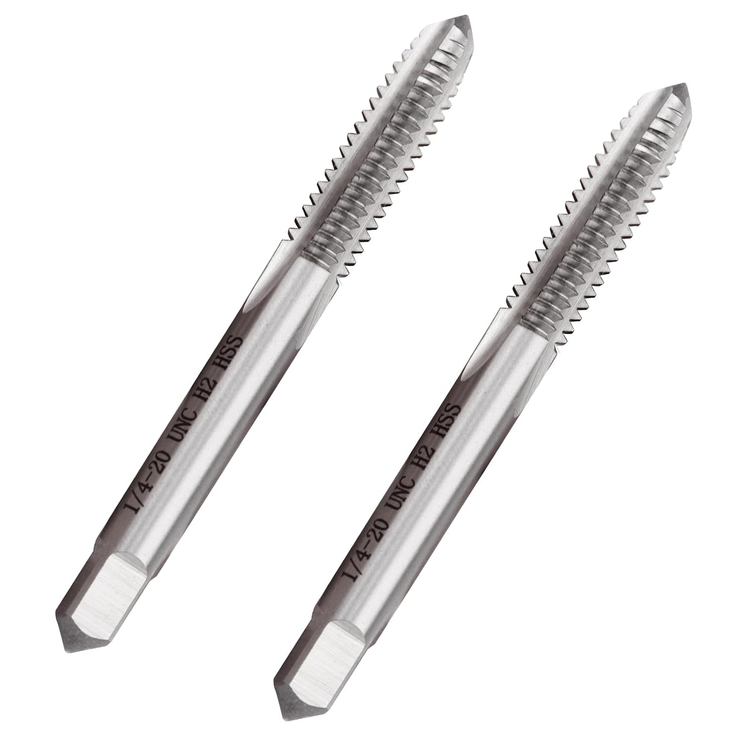 2pcs 1/2"-13 UNC High Speed Steel Tap Right Hand, M2 HSS Straight Fluted Machine Tap (1/2"-13)